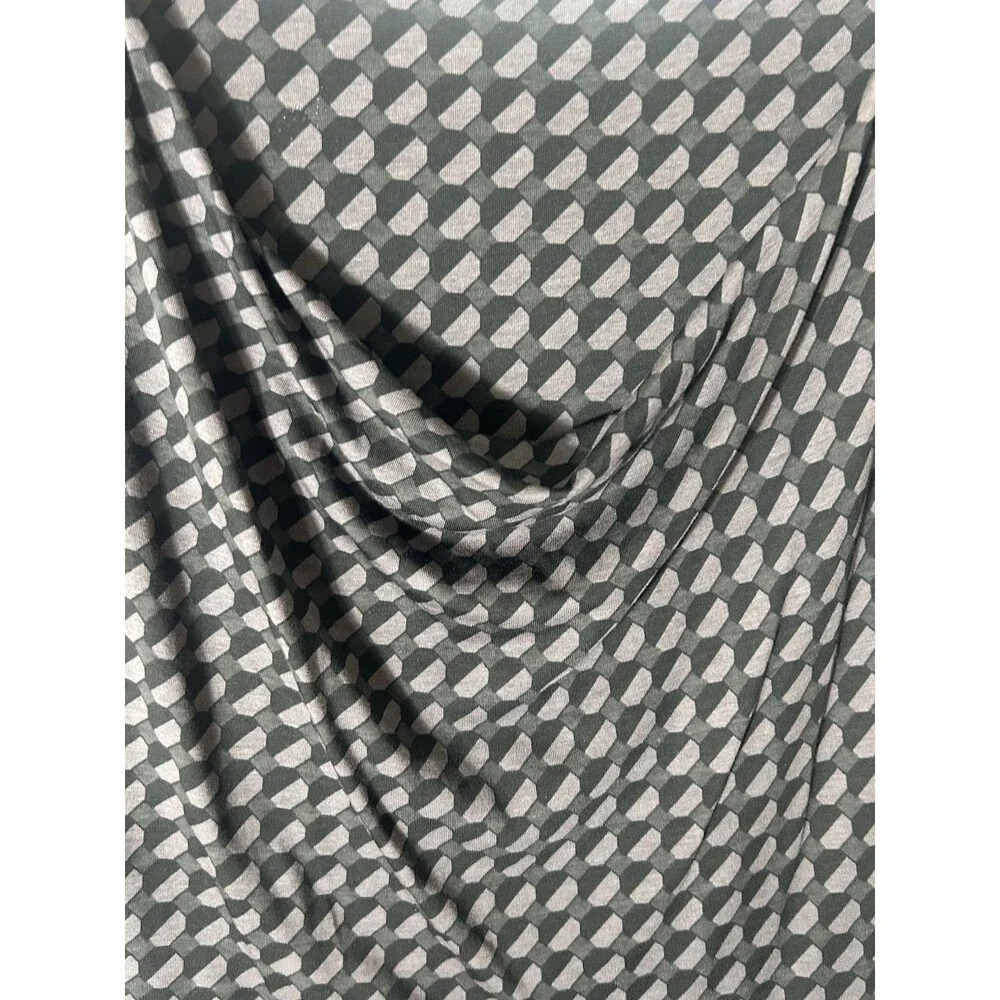 Boden Dress Womens 14L Tall Black Geometric Cowl Neck Jersey Sheath Knee‎ Length